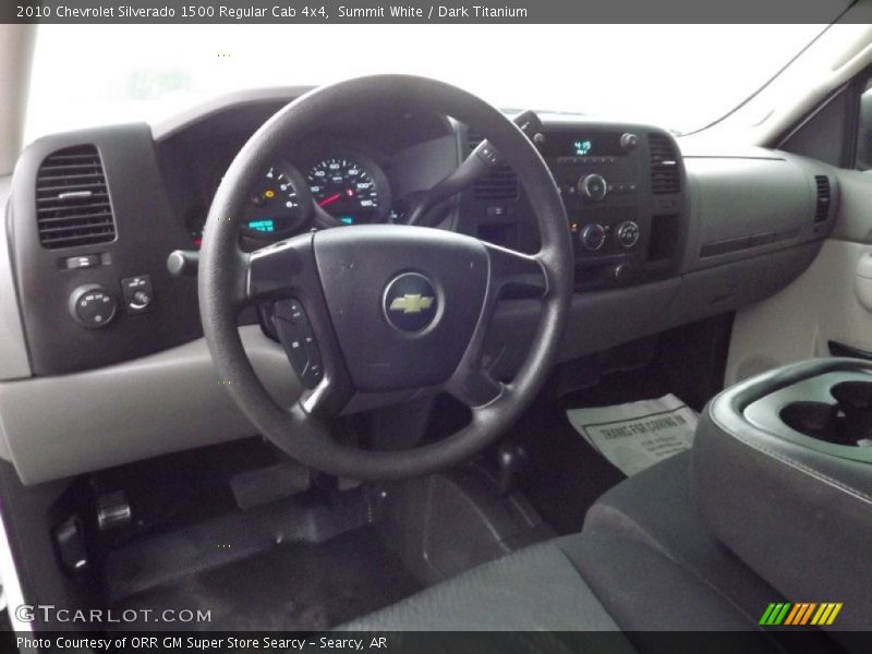 Summit White / Dark Titanium 2010 Chevrolet Silverado 1500 Regular Cab 4x4