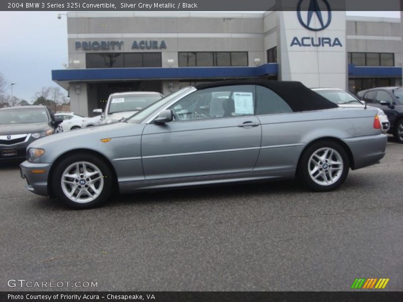 Silver Grey Metallic / Black 2004 BMW 3 Series 325i Convertible