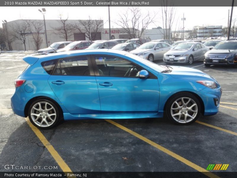 Celestial Blue Mica / Black/Red 2010 Mazda MAZDA3 MAZDASPEED3 Sport 5 Door