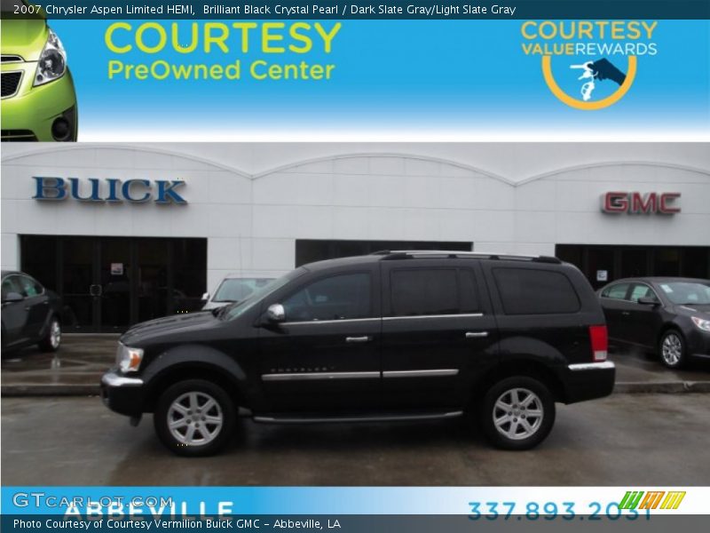 Brilliant Black Crystal Pearl / Dark Slate Gray/Light Slate Gray 2007 Chrysler Aspen Limited HEMI