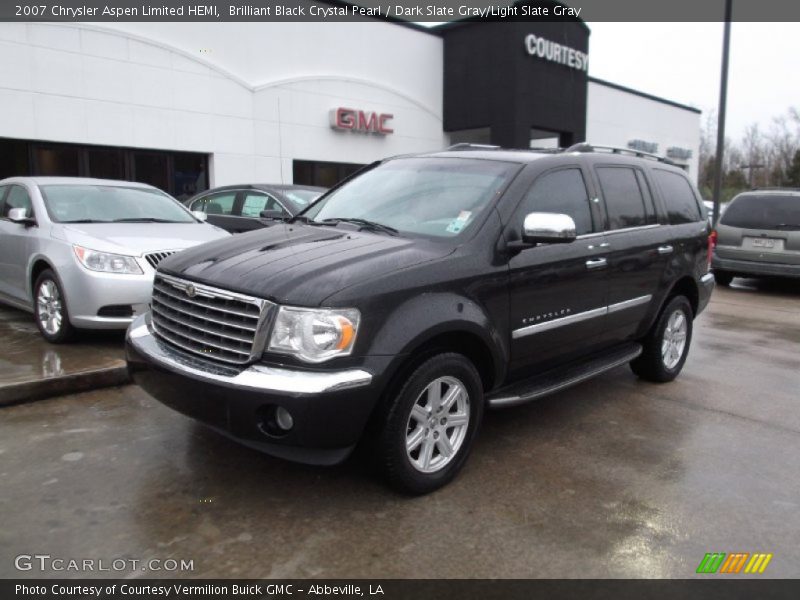 Brilliant Black Crystal Pearl / Dark Slate Gray/Light Slate Gray 2007 Chrysler Aspen Limited HEMI