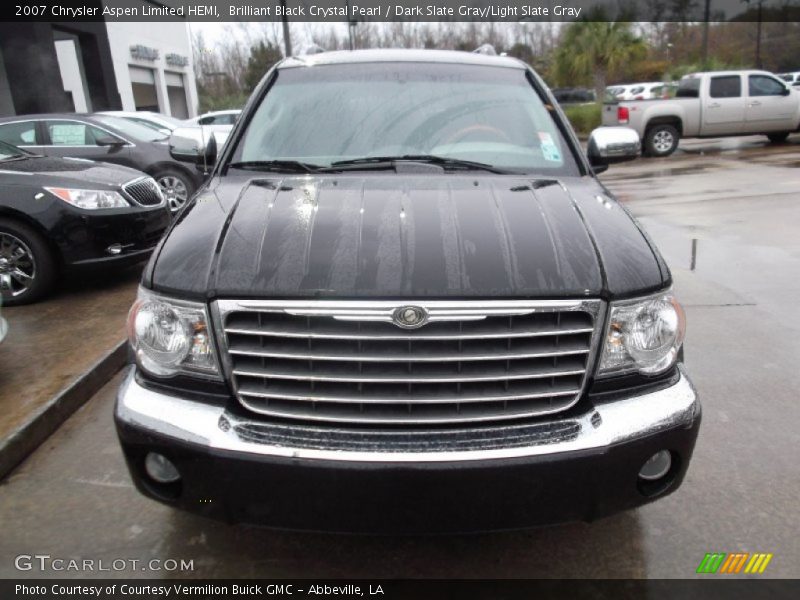 Brilliant Black Crystal Pearl / Dark Slate Gray/Light Slate Gray 2007 Chrysler Aspen Limited HEMI