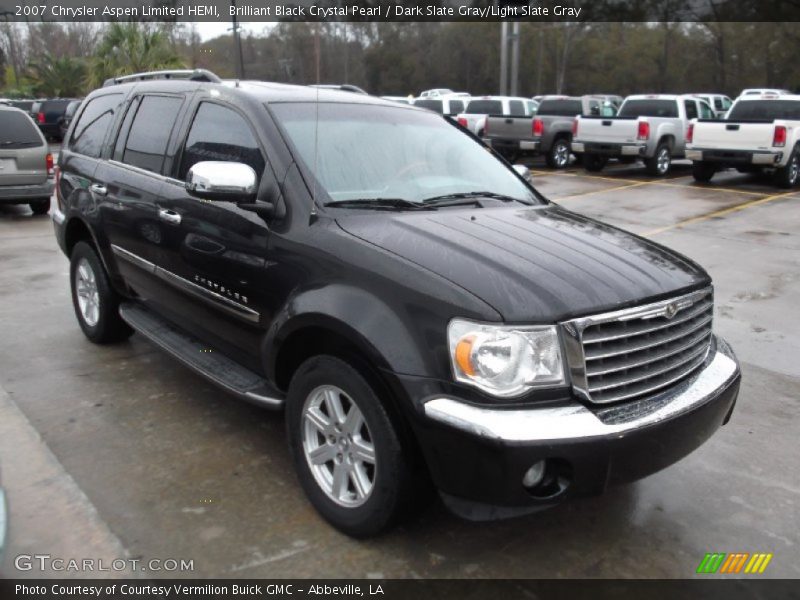 Brilliant Black Crystal Pearl / Dark Slate Gray/Light Slate Gray 2007 Chrysler Aspen Limited HEMI