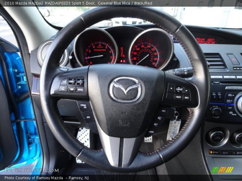 Celestial Blue Mica / Black/Red 2010 Mazda MAZDA3 MAZDASPEED3 Sport 5 Door