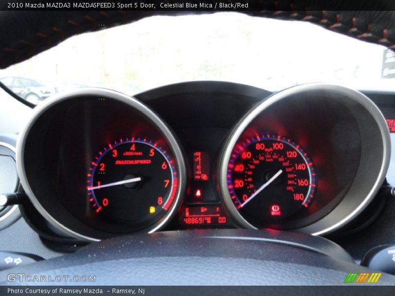 Celestial Blue Mica / Black/Red 2010 Mazda MAZDA3 MAZDASPEED3 Sport 5 Door