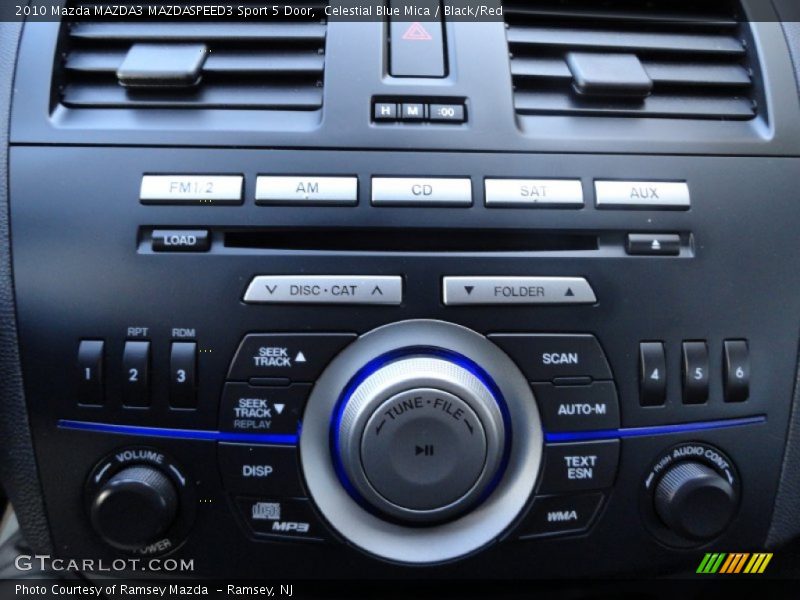 Celestial Blue Mica / Black/Red 2010 Mazda MAZDA3 MAZDASPEED3 Sport 5 Door
