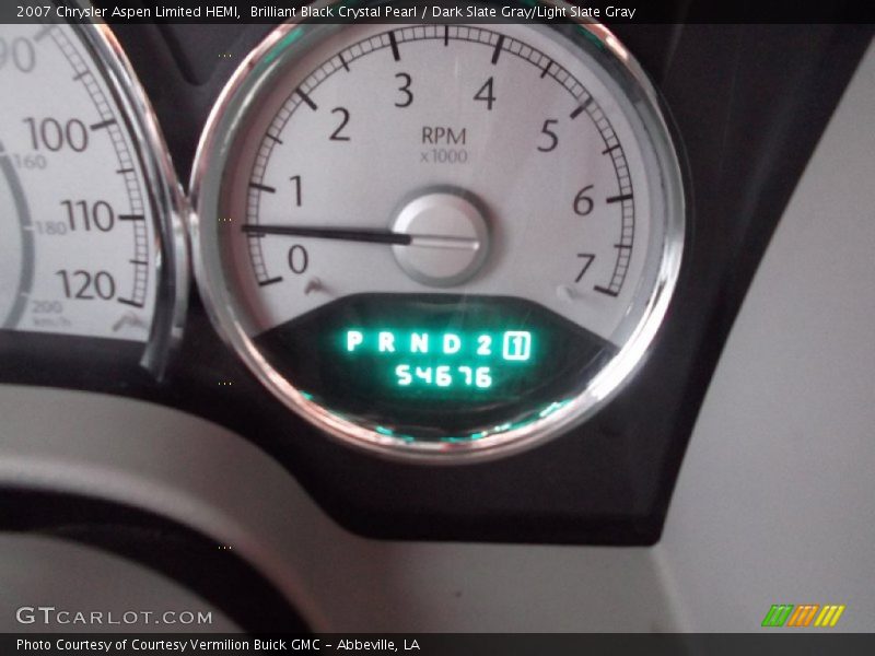 Brilliant Black Crystal Pearl / Dark Slate Gray/Light Slate Gray 2007 Chrysler Aspen Limited HEMI