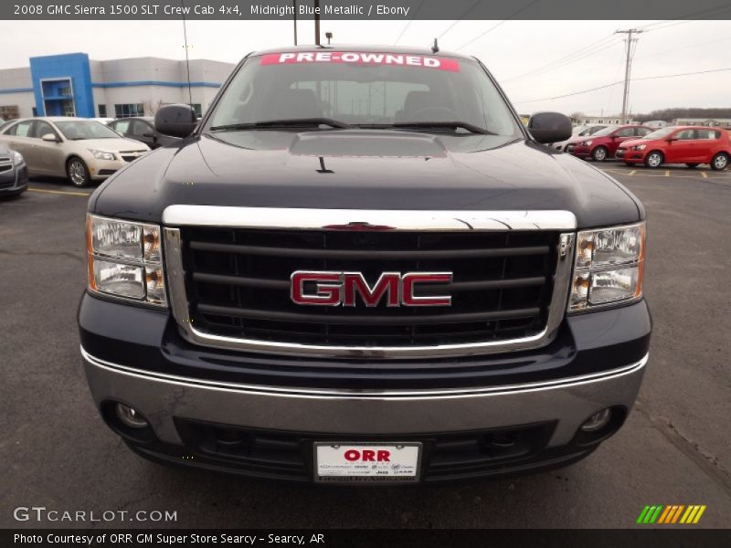 Midnight Blue Metallic / Ebony 2008 GMC Sierra 1500 SLT Crew Cab 4x4
