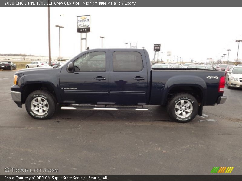 Midnight Blue Metallic / Ebony 2008 GMC Sierra 1500 SLT Crew Cab 4x4