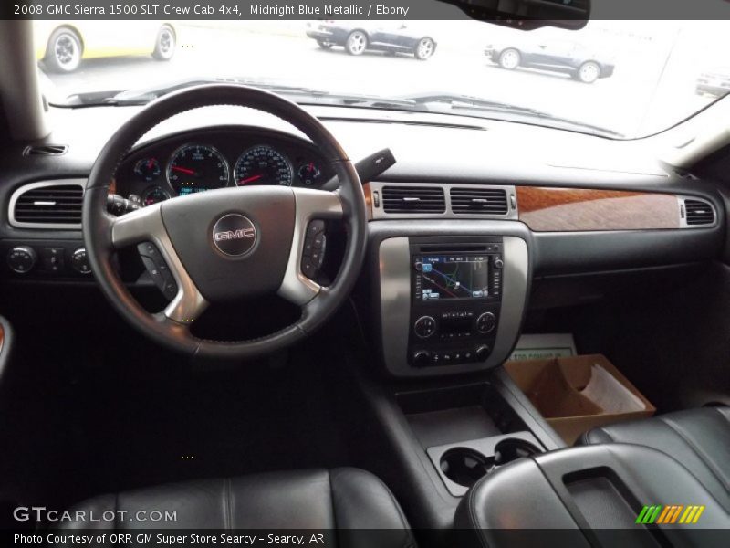 Midnight Blue Metallic / Ebony 2008 GMC Sierra 1500 SLT Crew Cab 4x4
