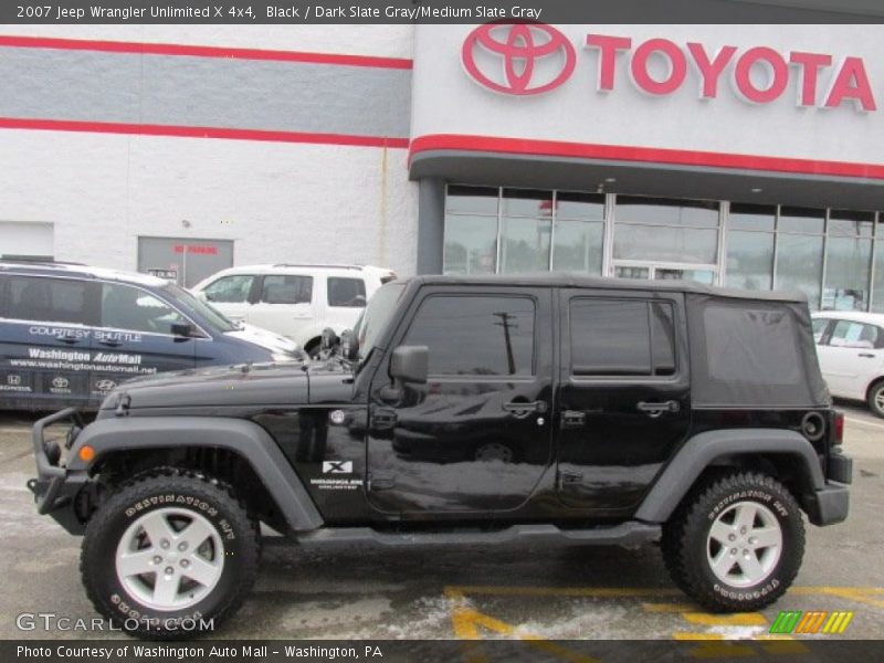 Black / Dark Slate Gray/Medium Slate Gray 2007 Jeep Wrangler Unlimited X 4x4