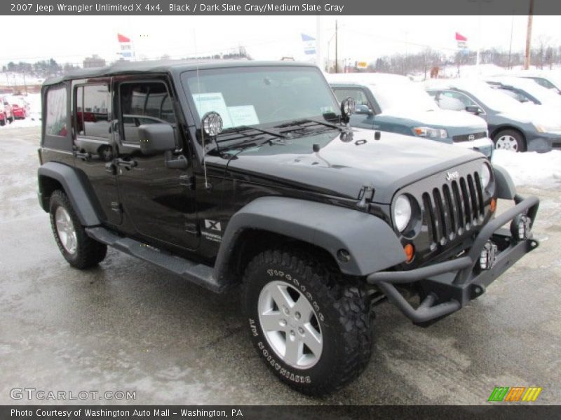 Black / Dark Slate Gray/Medium Slate Gray 2007 Jeep Wrangler Unlimited X 4x4