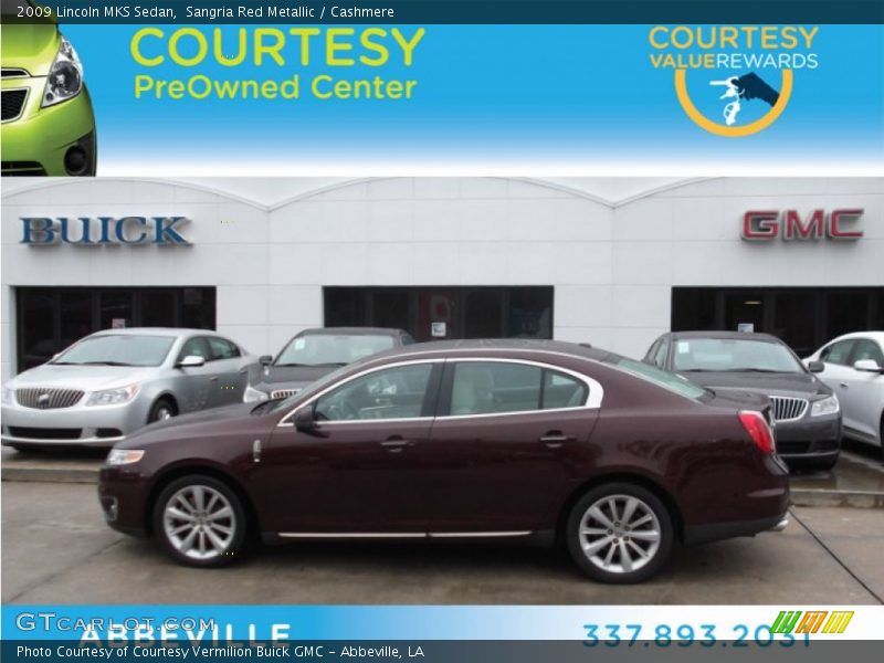 Sangria Red Metallic / Cashmere 2009 Lincoln MKS Sedan