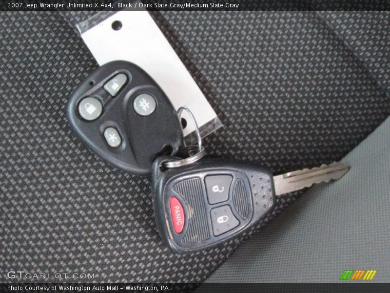 Black / Dark Slate Gray/Medium Slate Gray 2007 Jeep Wrangler Unlimited X 4x4