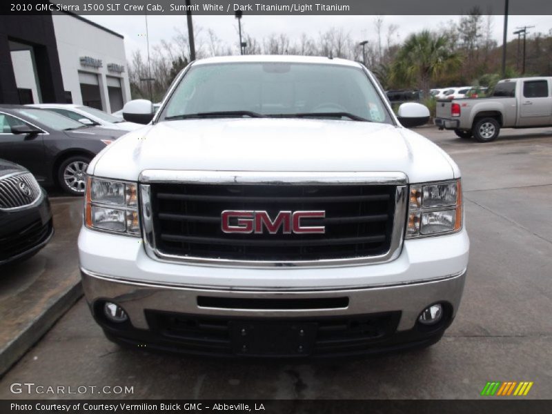 Summit White / Dark Titanium/Light Titanium 2010 GMC Sierra 1500 SLT Crew Cab