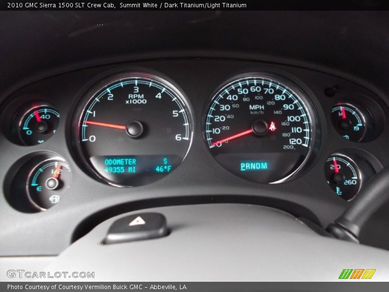 Summit White / Dark Titanium/Light Titanium 2010 GMC Sierra 1500 SLT Crew Cab