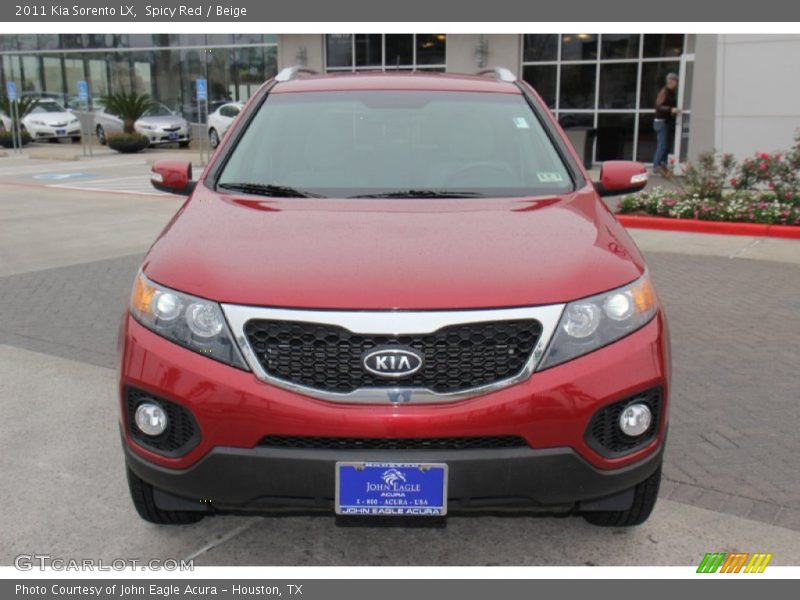 Spicy Red / Beige 2011 Kia Sorento LX