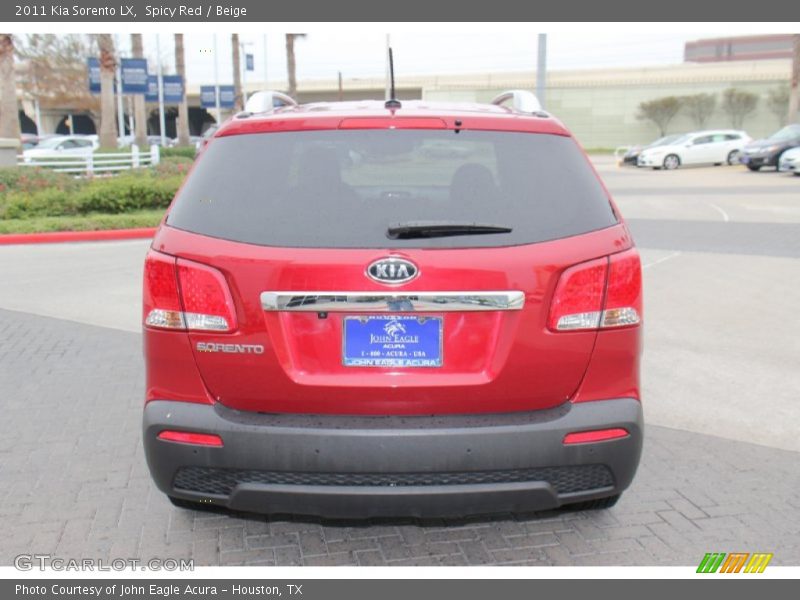Spicy Red / Beige 2011 Kia Sorento LX