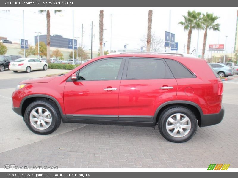 Spicy Red / Beige 2011 Kia Sorento LX