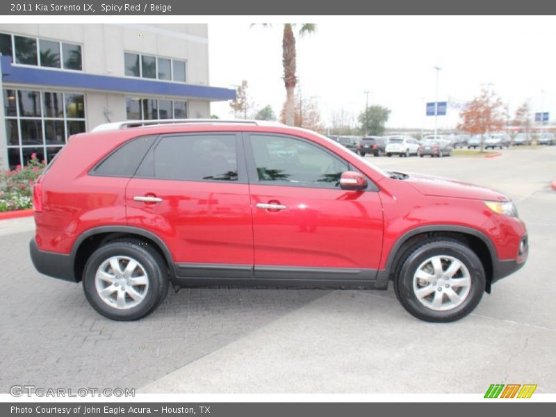 Spicy Red / Beige 2011 Kia Sorento LX