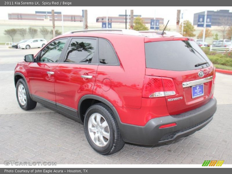 Spicy Red / Beige 2011 Kia Sorento LX