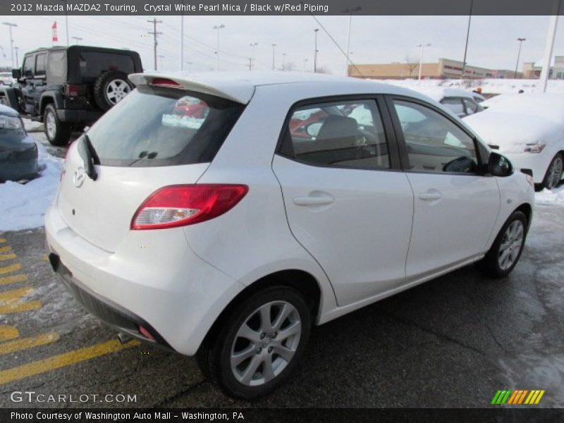 Crystal White Pearl Mica / Black w/Red Piping 2012 Mazda MAZDA2 Touring