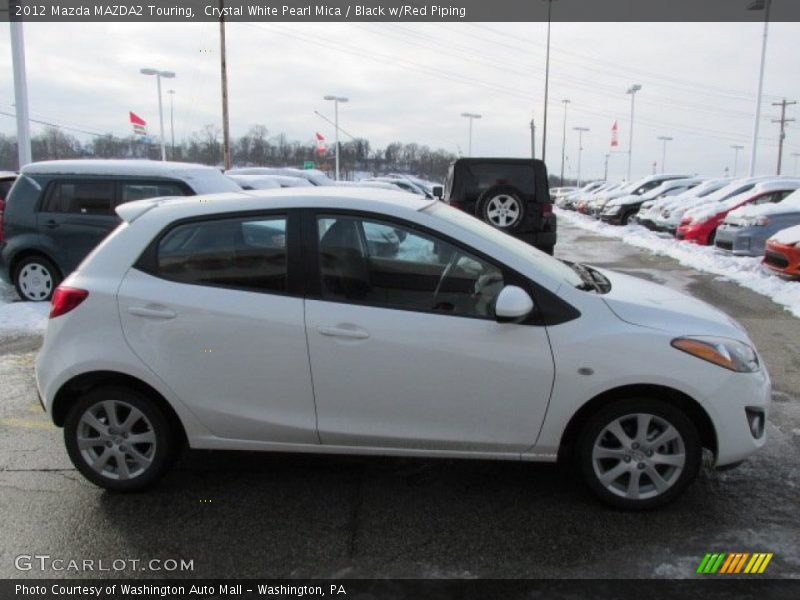Crystal White Pearl Mica / Black w/Red Piping 2012 Mazda MAZDA2 Touring