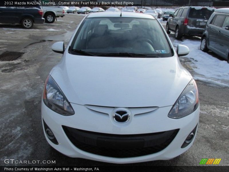 Crystal White Pearl Mica / Black w/Red Piping 2012 Mazda MAZDA2 Touring