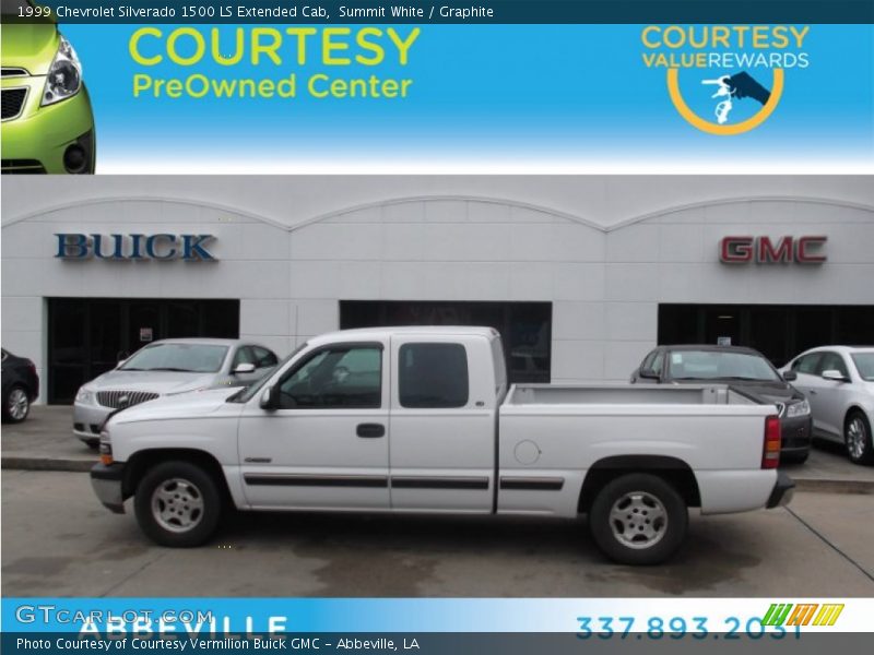 Summit White / Graphite 1999 Chevrolet Silverado 1500 LS Extended Cab
