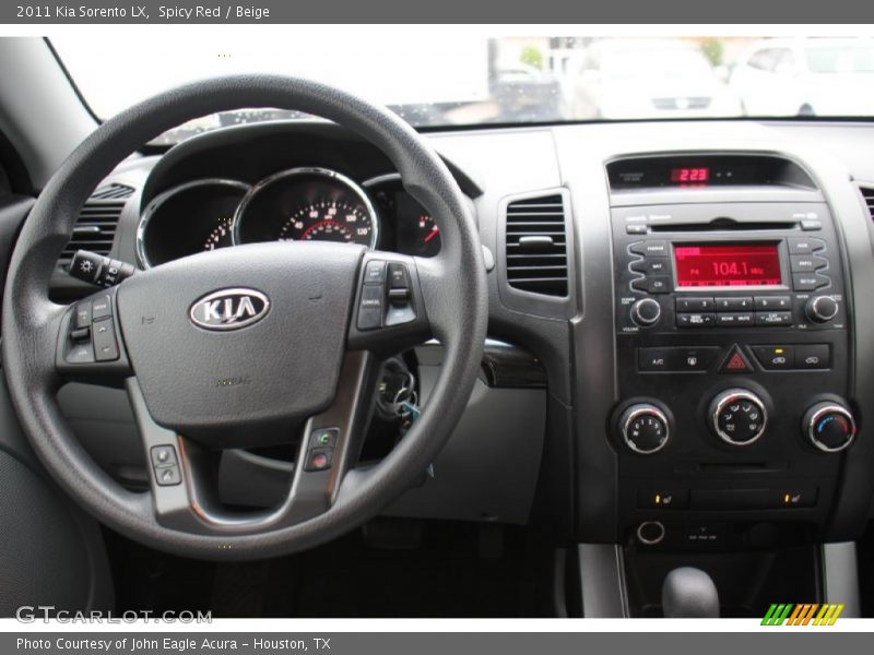 Spicy Red / Beige 2011 Kia Sorento LX