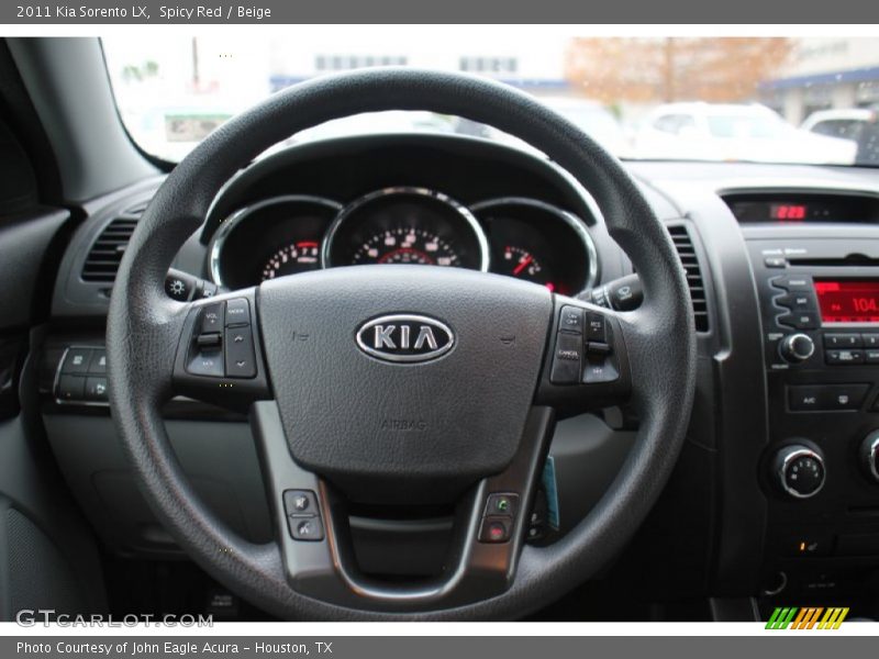 Spicy Red / Beige 2011 Kia Sorento LX