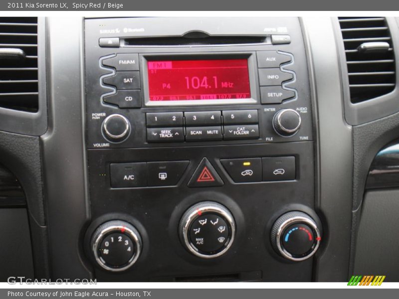 Spicy Red / Beige 2011 Kia Sorento LX