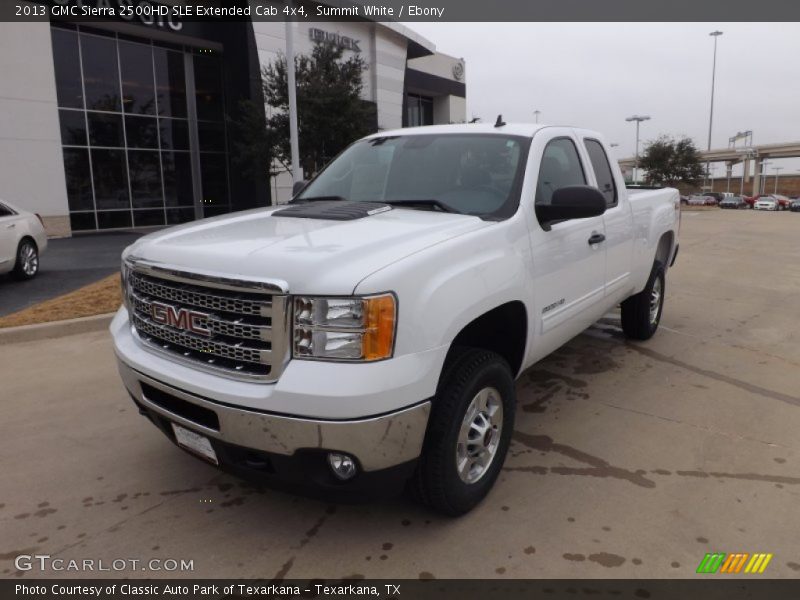 Summit White / Ebony 2013 GMC Sierra 2500HD SLE Extended Cab 4x4