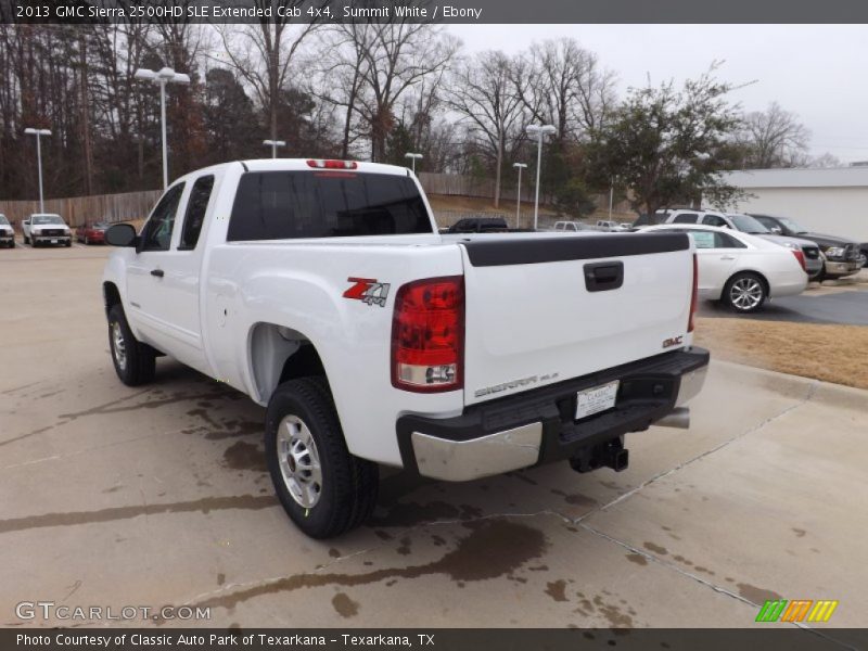 Summit White / Ebony 2013 GMC Sierra 2500HD SLE Extended Cab 4x4