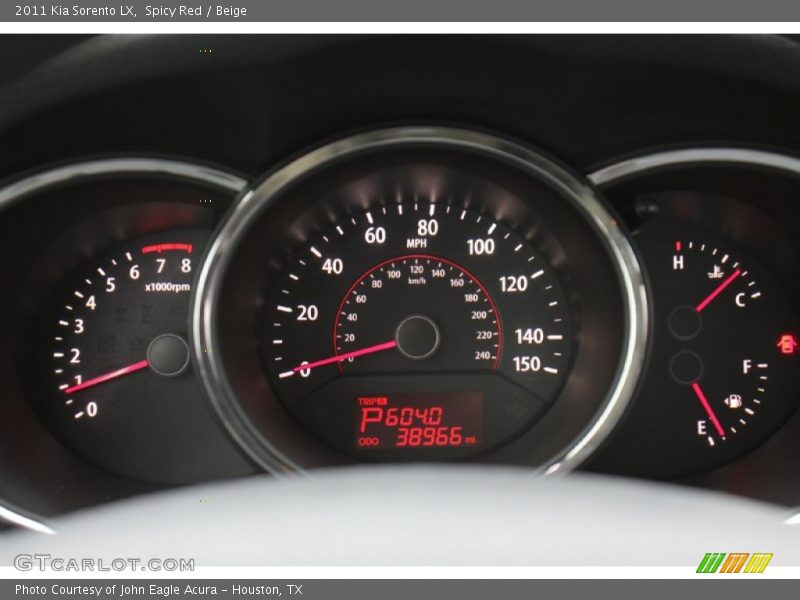 Spicy Red / Beige 2011 Kia Sorento LX