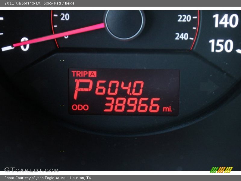 Spicy Red / Beige 2011 Kia Sorento LX