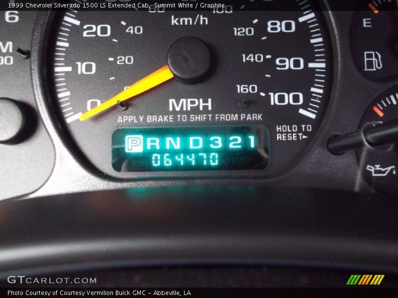 Summit White / Graphite 1999 Chevrolet Silverado 1500 LS Extended Cab