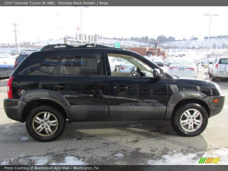 Obsidian Black Metallic / Beige 2007 Hyundai Tucson SE 4WD