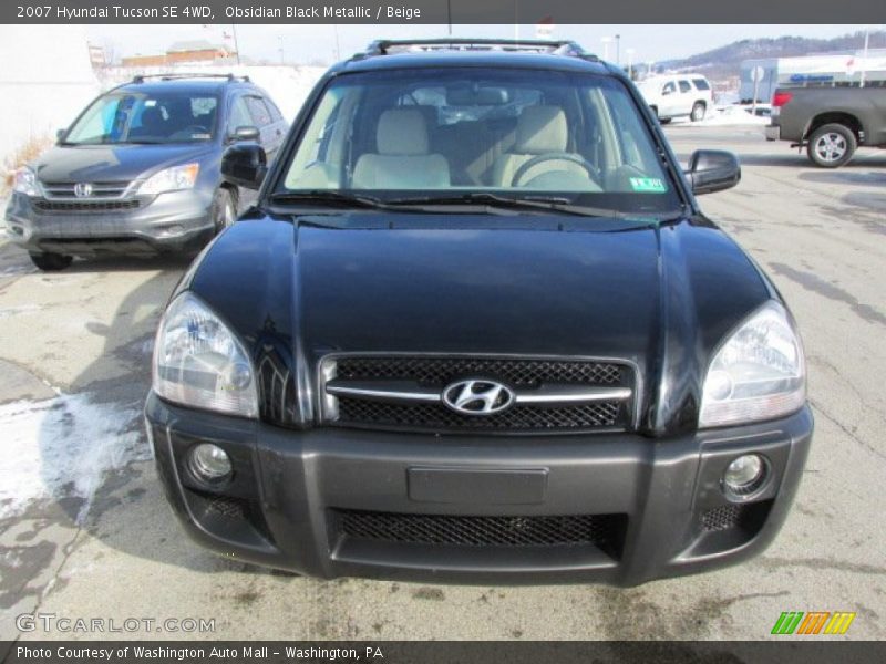 Obsidian Black Metallic / Beige 2007 Hyundai Tucson SE 4WD