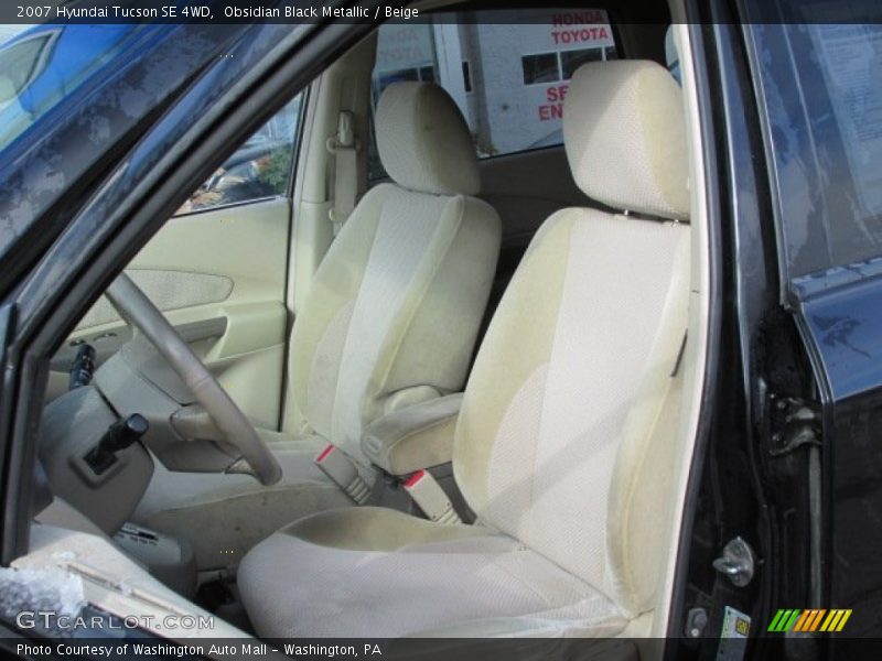 Obsidian Black Metallic / Beige 2007 Hyundai Tucson SE 4WD
