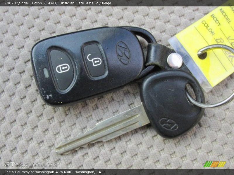 Keys of 2007 Tucson SE 4WD
