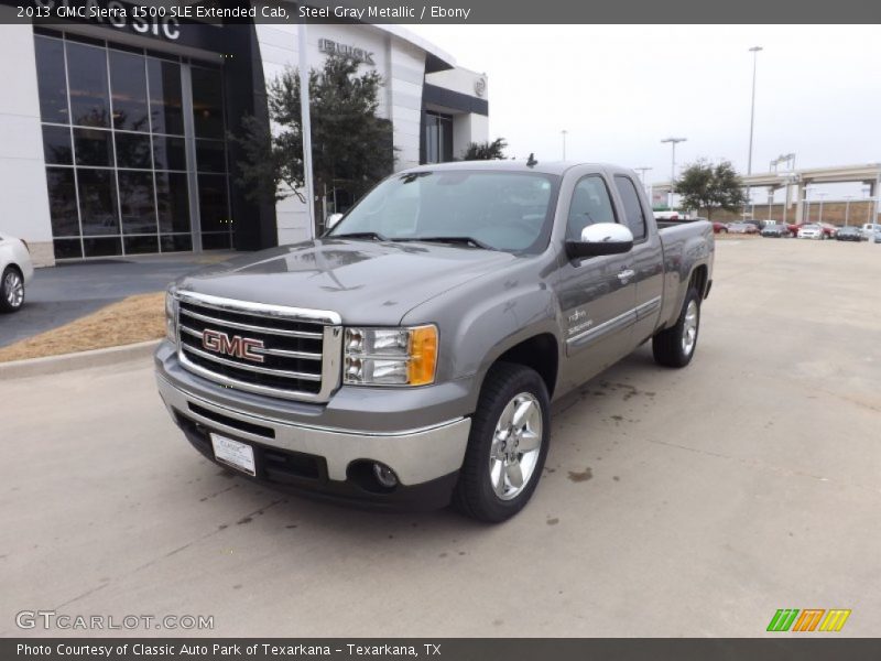 Steel Gray Metallic / Ebony 2013 GMC Sierra 1500 SLE Extended Cab