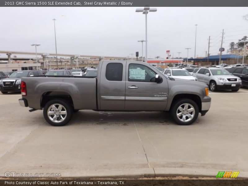 Steel Gray Metallic / Ebony 2013 GMC Sierra 1500 SLE Extended Cab