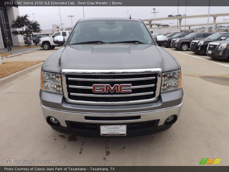 Steel Gray Metallic / Ebony 2013 GMC Sierra 1500 SLE Extended Cab