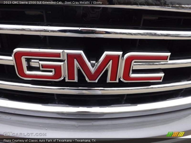 Steel Gray Metallic / Ebony 2013 GMC Sierra 1500 SLE Extended Cab