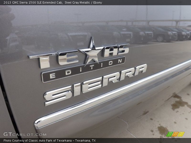 Steel Gray Metallic / Ebony 2013 GMC Sierra 1500 SLE Extended Cab