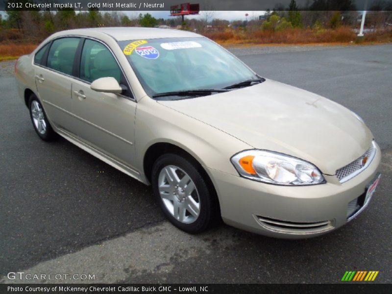 Gold Mist Metallic / Neutral 2012 Chevrolet Impala LT