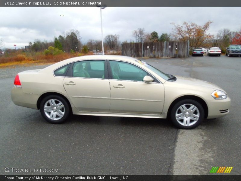 Gold Mist Metallic / Neutral 2012 Chevrolet Impala LT