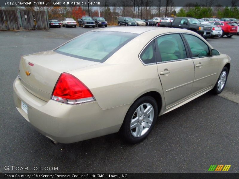 Gold Mist Metallic / Neutral 2012 Chevrolet Impala LT
