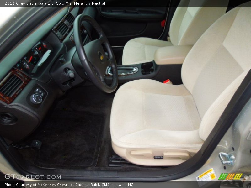 Gold Mist Metallic / Neutral 2012 Chevrolet Impala LT